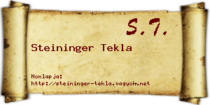 Steininger Tekla névjegykártya