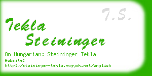 tekla steininger business card
